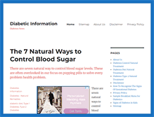 Tablet Screenshot of diabetic-information.com